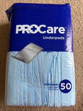 Blue Disposable Underpads - 50 Count